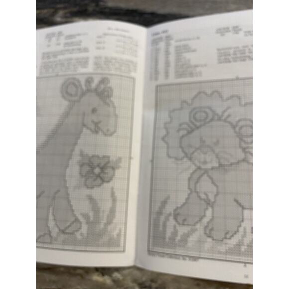 Lot of 3 Counted Cross Stitch Pattern Leaflets Kids Teddy Bears Jungle Vintage - Picture 7 of 8